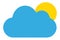 Cloudy sky icon. Forecast weather symbol. Sign overcast vector