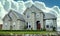 Cloudy Sky Large Grand Stucco Home House Dwelling Housing Residence