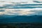 Cloudy sky over the hills at the Tatacoa Desert, Colombia during the sunset