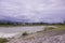 Cloudy sky over Japanese River