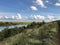 Cloudy sky over the lake in Ukraine countryside