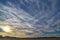 Cloudy sky over the meadows.