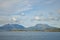 Cloudy sky over the Norwegian sea and GullsvÃ¥gfjellet Mountain on Vega island