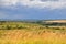 The cloudy sky over the summer steepe