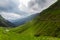 Cloudy sky over Transfagarasan road