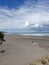 Cloudy sky on Pelangi Beach