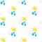 Cloudy Sky with Rain Icon Seamless Pattern