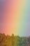 Cloudy sky and rainbow, Jura mountains, France