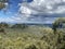 Cloudy sky view at the top of mountain at Toowoomba picnic point lookout on the crest of the Great Dividing Range.