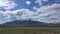 Cloudy snowy mountains