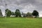 Cloudy Soccer Field