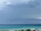 Cloudy Storm in the Sea Before the Rain. Tornado Raging Cloud Over the Sea.