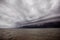 Cloudy storm in the sea before the rain. tornado storms cloud above the sea. Monsoon season. Hurricane Florence