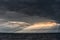 Cloudy and Stormy Sky Above the Baltic Sea in Latvia, close to Liepaja