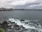 Cloudy summer day on the ocean in Asturias Spain