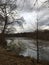 Cloudy Sunday in March at Central Park in Manhattan, New York, NY.