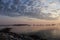 Cloudy Sunrise over Casco Bay with Boats in the Background