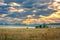 Cloudy sunrise over Stonehenge