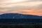 Cloudy sunset over the Mont Sainte-Anne in the Beaupre area near Quebec City in the month of May