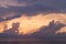 Cloudy tropical sky over ocean