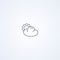 Cloudy, vector best gray line icon