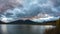 Cloudy Vermillion Lakes at Sunset time