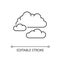 Cloudy weather pixel perfect linear icon