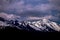 Cloudy winter landscape of the Tatra Mountains. The Mount Slavkovski stit