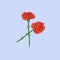 Clove red flowers color icon. Element of colored beautiful flowers icon for mobile concept and web apps. Color Clove red flowers i