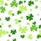 Clover Background, Saint Patrick Day Pattern, Green Shamrock Seamless Tile