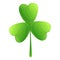 Clover decoration icon, cartoon style