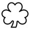 Clover decoration icon, outline style