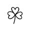 Clover doodle icon, vector illustration