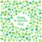 Clover flower postcard for Saint Patrick\'s day