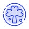 Clover, Green, Ireland, Irish, Plant Blue Dotted Line Line Icon