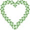 Clover heart. Shamrock icon. St Patrick`s Day design.