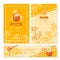Clover Honey Print Template. Yellow and Orange Banners