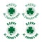 Clover icons set. Celebration symbol for St. Patricks Day