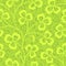 Clover leaves seamless vector pattern. St. Patrick`s Day green background. Shamrock wallpaper