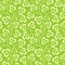 Clover leaves seamless vector pattern. St. Patrick`s Day green background. Shamrock wallpaper