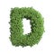 Clover letter D - Capital 3d spring font - suitable for Nature, ecology or environment related subjects