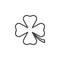 Clover line icon, outline vector sign