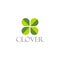 Clover lucky logo design icon isolated on white background