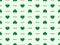 Clover seamless pattern on green background. Pixel style