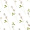 Clover. Seamless watercolor pattern on white. Art floral background