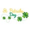 Clovers leafs saint patrick day