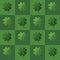 Clovers leafs saint patricks pattern