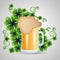 Clovers plants and beer to st patrick event