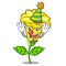 Clown allamanda flower isolated in the mascot