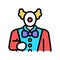 clown amusement park worker color icon vector illustration